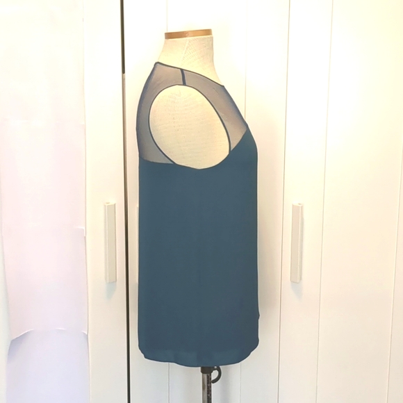 Babaton Sheer Mesh Top Blue Tank Top - Picture 4 of 10